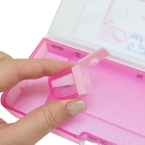 筆箱 コンパクト両面開きペンケース ユニコーンロゼット 新入学 カミオ