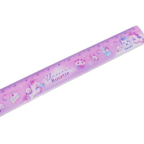 スリム17cm定規 ユニコーンロゼット ものさし カミオジャパン 新入学