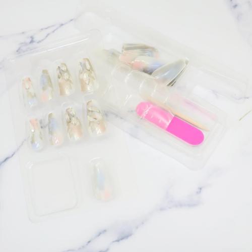 コスメ雑貨 ネイルチップ ロングスクエアタイプ NUANCE COLOR カミオジャパン ネイルアート 付け爪