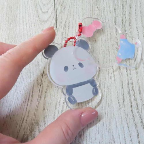 キャラクター型プラスチックキーホルダー ハローキティ キーチェーン サンリオ×もちぱん オキガエアクリル