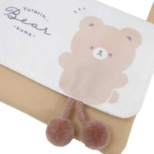 クリップポケット 横長どこでもポッケ ゆらりんベア カミオジャパン キッズポシェット