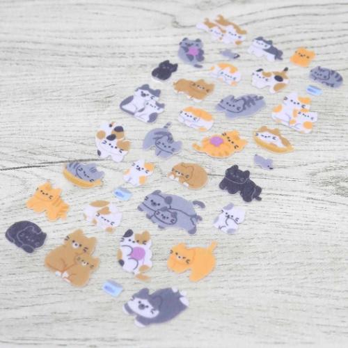 シールシート ふわふわねこのなかまシール たんもう ねこ カミオジャパン