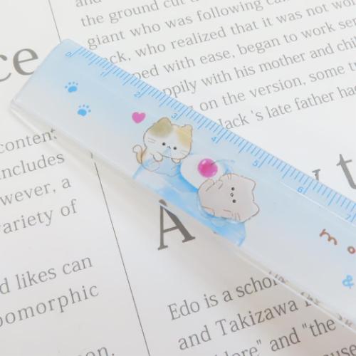 スリム17cm定規 MOGUNYAN ものさし カミオジャパン 空ゼリー グッズ