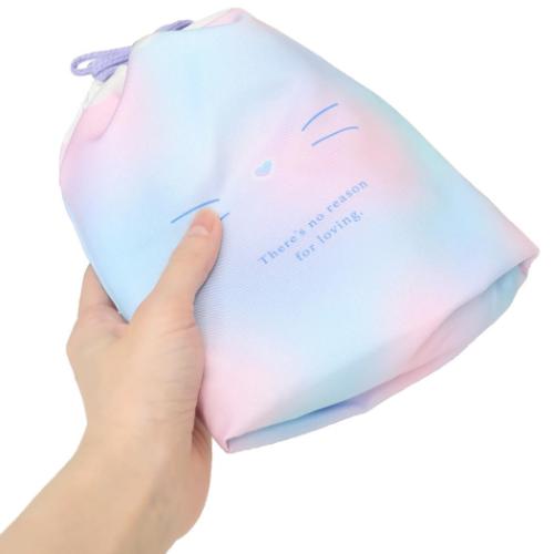 巾着袋 マチ付き巾着 きんちゃくポーチ MON PETIT CHATON カミオジャパン 新学期準備