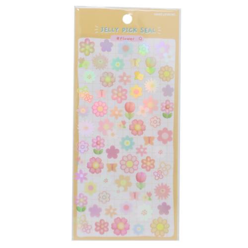 シールシート JELLY PICK SEAL FLOWER カミオジャパン デコレーション 手帳デコ