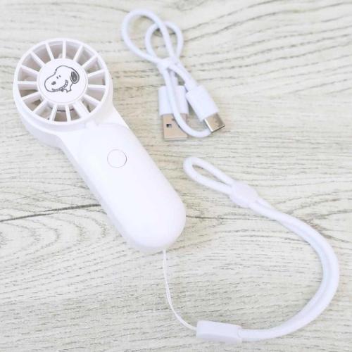携帯用扇風機 コンパクトハンディファン スヌーピー THANK YOU ピーナッツ カミオジャパン 熱中症対策 USB充電