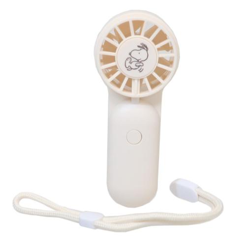 携帯用扇風機 コンパクトハンディファン フワフワ スヌーピー ピーナッツ カミオジャパン