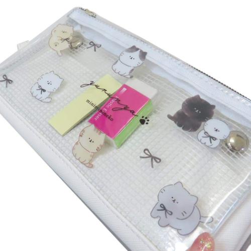 サンカクマルチペンケース ゆるにゃー ペンポーチ カミオジャパン リボンちらし グッズ