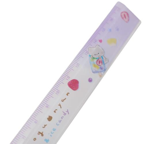 ものさし もぐにゃん スリム17cm定規 アイスキャンディ カミオジャパン 新学期準備文具
