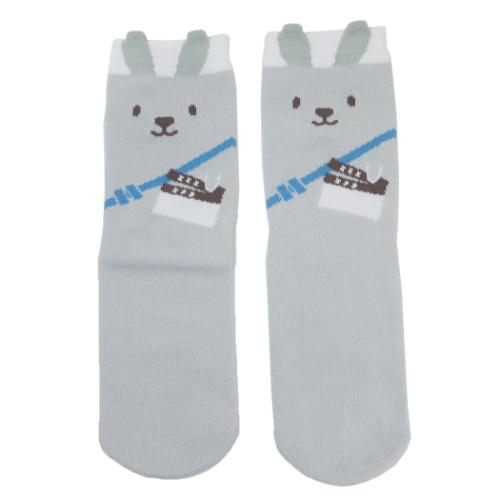 女性用靴下 ひょっこりクルーソックス レディース LAPPY カチンコ カミオジャパン かわいい