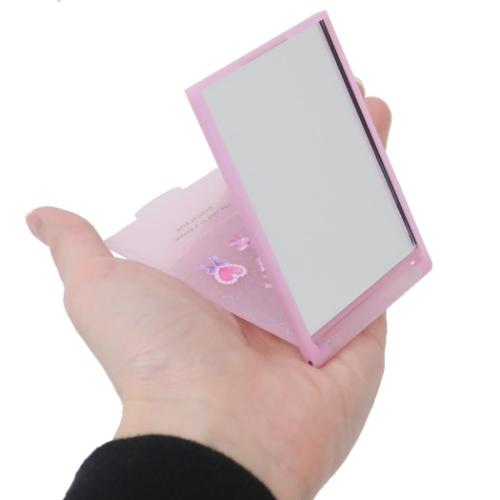 手鏡 エクランウルー ストーン付きカードミラーS MAGICAL PINK コンパクトミラー かわいい