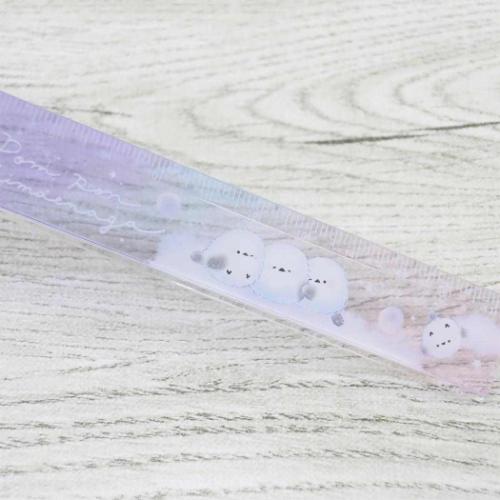 ものさし スリム17cm定規 ぽんぽんシマエナガ ずっとシマエナガ カミオジャパン 新学期準備文具