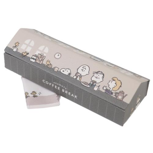 スヌーピー クロス付きハウスメガネケース 眼鏡ケース COFFEE BREAK ピーナッツ キャラクター