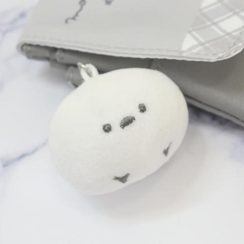 横長どこでもポッケ クリップポケット もふころダイアリー シマエナガ グレー カミオジャパン クリップポーチ 移動ポケット キッズポシェット