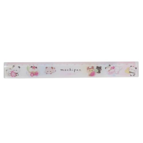 もちもちぱんだ かわいい ものさし スリム17cm定規 フルーツパーティ