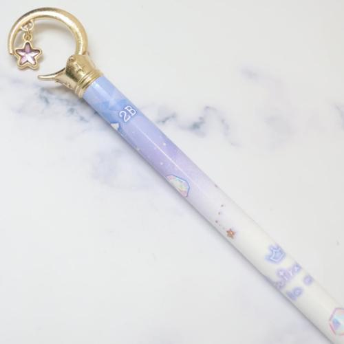 えんぴつ ミラクルアラモード トゥインクルムーン鉛筆2B パープル カミオジャパン