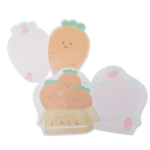 レターセット ジューシーなおやさい ダイカットキャラレター にんじん
