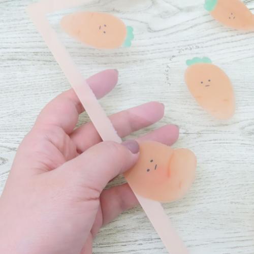 したじき ジューシーなおやさい ダイカット下敷き にんじん カミオジャパン 新学期準備文具