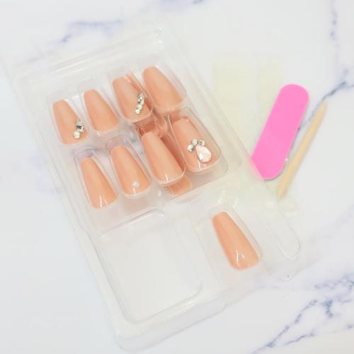 ネイルチップロングスクエアタイプ コスメ雑貨 CHURUN MAGNET カミオジャパン ネイルアート 付け爪