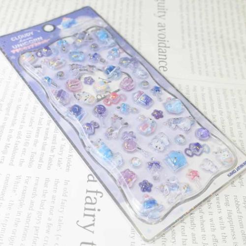 シールシート プチドロップステッカー CLOUDY UNICORN カミオジャパン