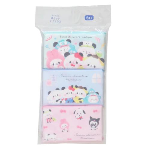 ティッシュ サンリオ×もちもちぱんだ ポケットティッシュ なりきり