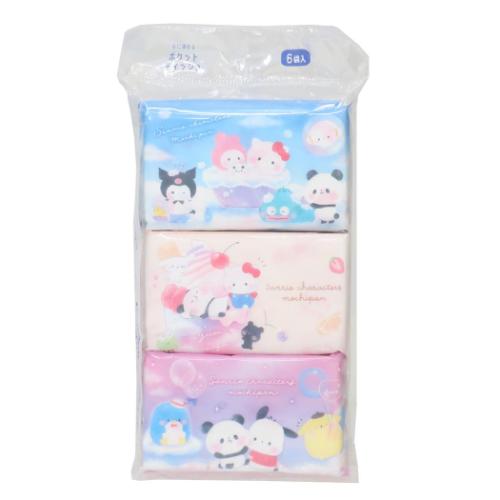 ティッシュ サンリオ×もちもちぱんだ ポケットティッシュ おともだち カミオジャパン