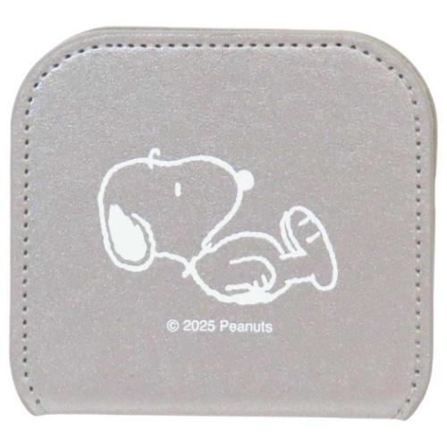 手鏡 折りたたみミニミラー スヌーピー Get up カミオジャパン ピーナッツ 化粧直し