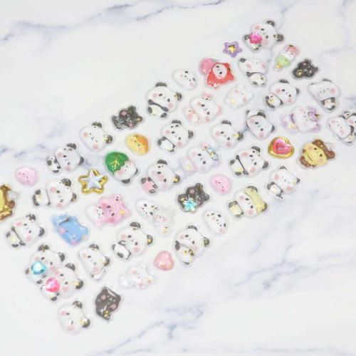 もちもちぱんだ ストーン付きジュエルプチドロップステッカー シールシート かわいい