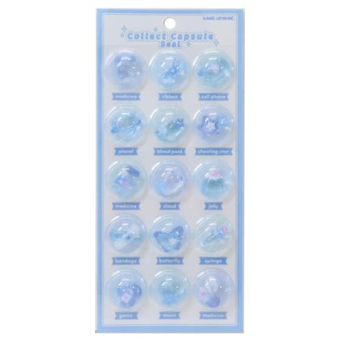 フレークシール Collect Capsule Seal シルキーブルー カミオジャパン 手帳デコ カプセルシール