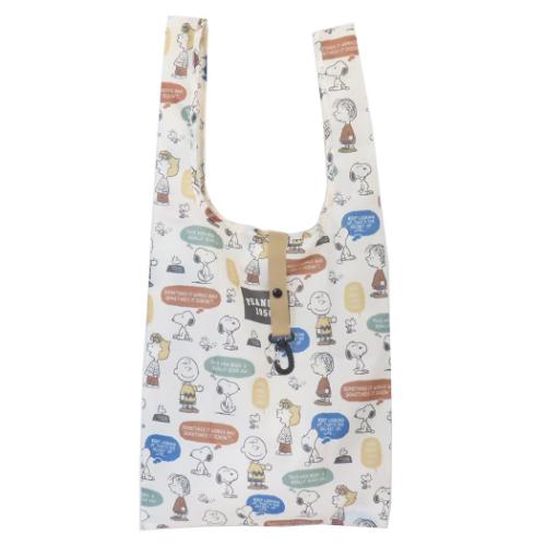 スヌーピー フック付きエコバッグ ショッピングバッグ SNOOPYs LIFE ピーナッツ キャラクター