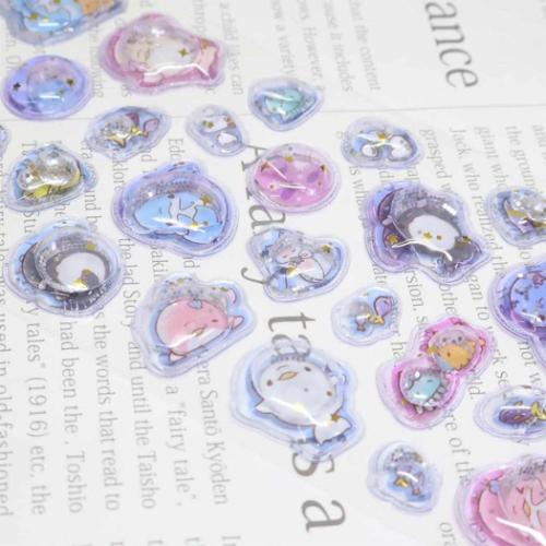 ボンボン ボンボンドロップ シール メロウアクアリウム ウォーターシール まとめ ゆるいるか メロウアクアリウムシール Night Sea 283701 みいるか