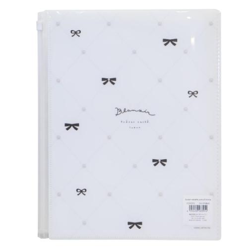 ファスナー付き6ポケットクリアファイル A4 BLANOIR ポケットファイル