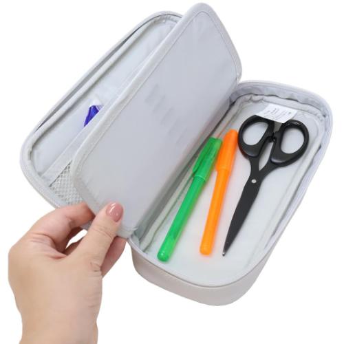 筆箱 ラウンドファスナーペンケース チェックエモーションズ カミオ