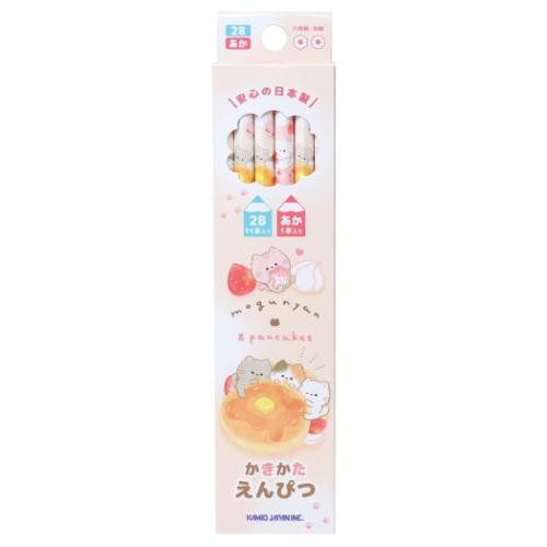 2B＆赤鉛筆 12本セット かきかたダース鉛筆 もぐにゃん カミオジャパン