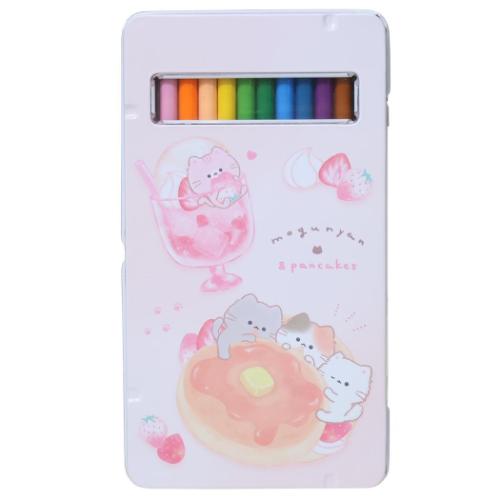 缶ケース入り12色いろえんぴつ 色鉛筆 もぐにゃん カミオジャパン 新学期準備文具 かわいい