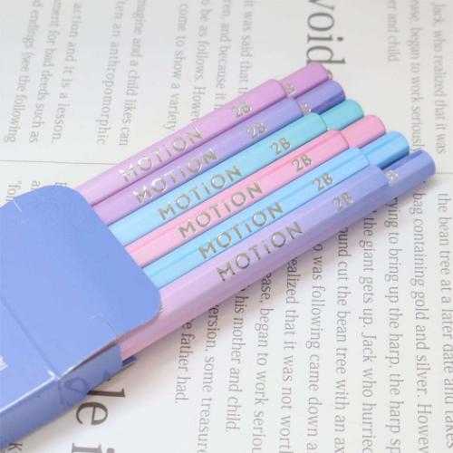 2B六角軸鉛筆 12本セット MOTiON かきかたダース鉛筆 グラデーション