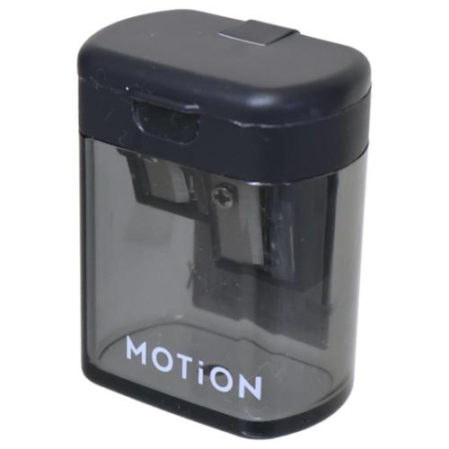 ツイン鉛筆削り MOTiON えんぴつ削り カミオジャパン クリアブラック グッズ