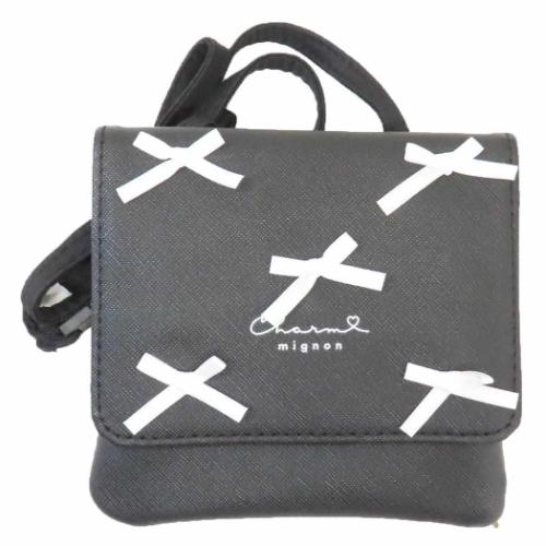 クリップポケット ショルダーひもつきどこでもポッケ 合皮タイプ charm mignon