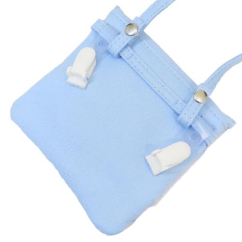 クリップポケット ショルダーひもつきどこでもポッケ リボン付き ハートリボン カミオジャパン クリップポーチ 移動ポケット キッズポシェット