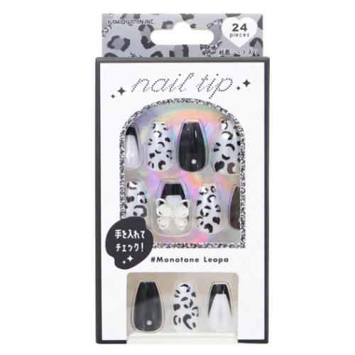 コスメ雑貨 GYARU mee ネイルチップ MONOTONE LEOPA ネイルアート 付け爪 かわいい