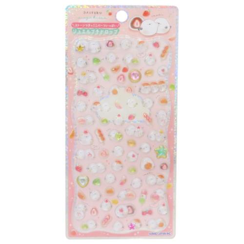 シールシート ジュエルプチドロップステッカー だいふくエナガ カミオ