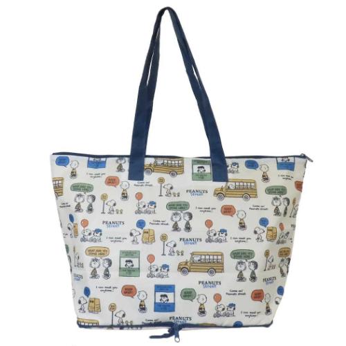 スヌーピー キャラクター 旅行かばん 折りたたみボストンバッグ PEANUTS STREET ピーナッツ