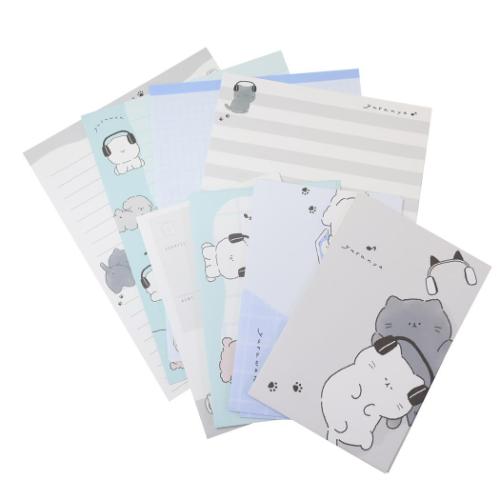 ソーメニーレター ゆるにゃー ゆるわん レターセット カミオジャパン