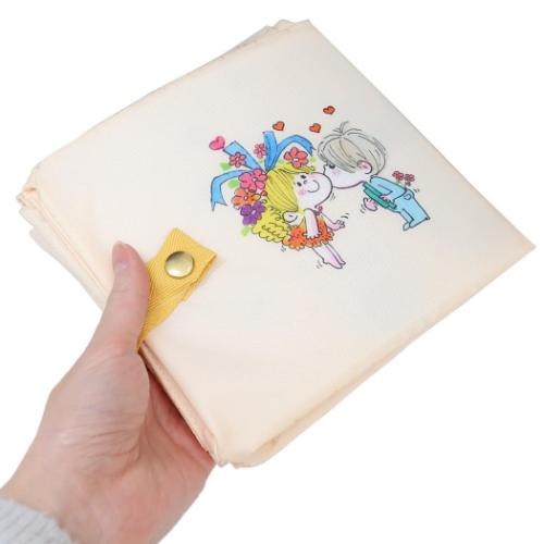 水森亜土 ショッピングバッグ ワイド底板付きエコバッグ ダイスキ カミオジャパン