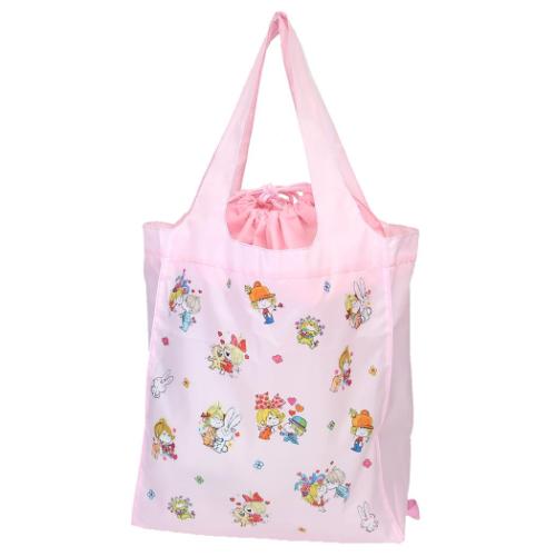 水森亜土 グッズ ショッピングバッグ キャラクター ワイド底板付きエコバッグ