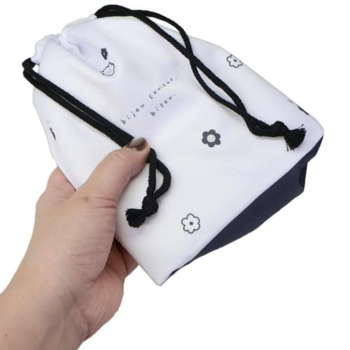 マチ付き巾着 きんちゃくポーチ 巾着袋 blanoir デイジー カミオジャパン 新学期準備