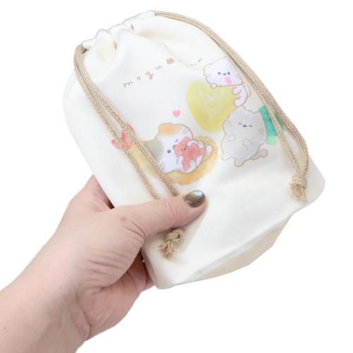 巾着袋 マチ付き巾着 きんちゃくポーチ もぐにゃん カミオジャパン