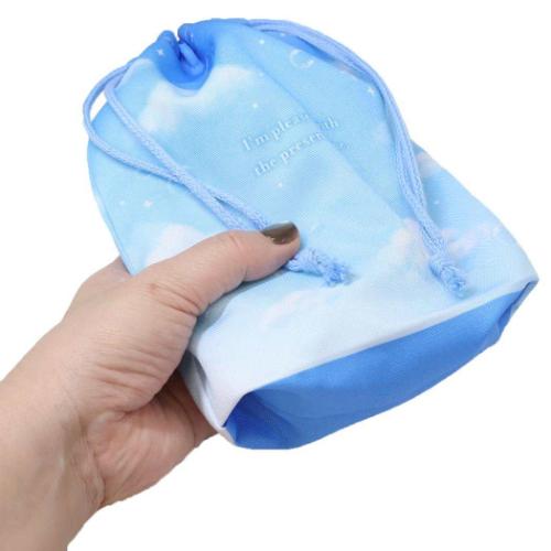 巾着袋 マチ付き巾着 きんちゃくポーチ floating sky カミオジャパン 新学期準備 かわいい