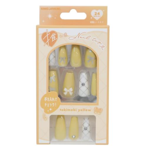 コスメ雑貨 推し色ネイルチップ ときめきイエロ−
