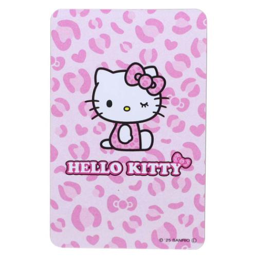 手鏡 カードミラー ハローキティ サンリオ ヒョウ柄 カミオジャパン